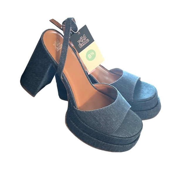 WILD FABLE Alessia Blue Platform Heels Size 8.5. NWT - Picture 1 of 9